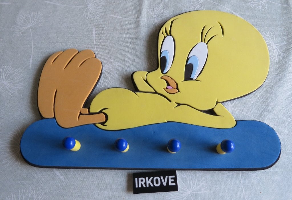 KINDERKAPSTOKKEN * BOB / NIJNTJE / TWEETY * 3 Stuks *, Overige merken, Verzenden, Nieuw, Wanddecoratie
