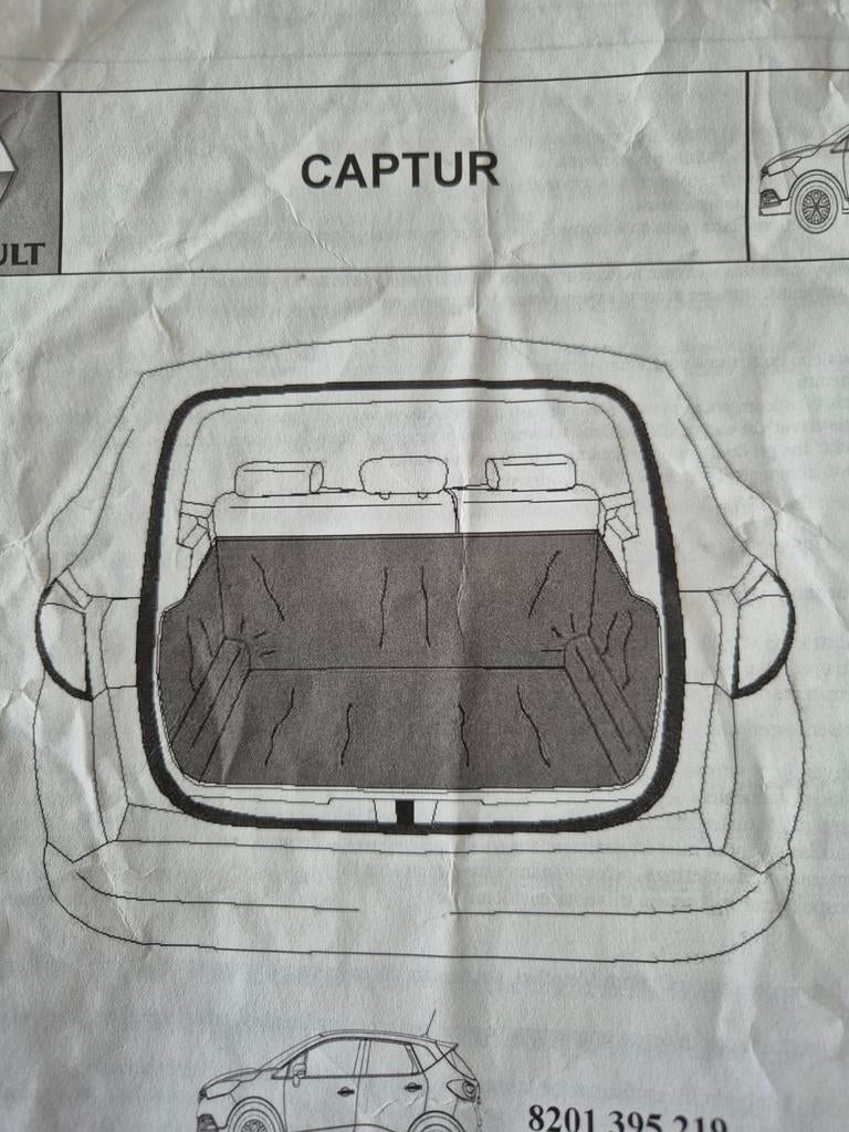 Renault Captur kofferbakmat / bagageruimte bescherming, Auto diversen, Auto-accessoires, Nieuw, Ophalen of Verzenden