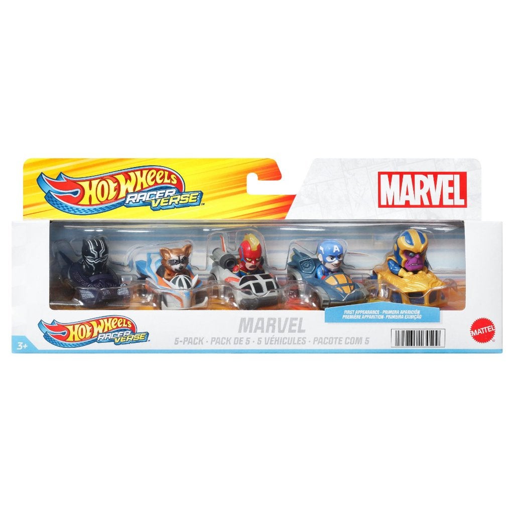 Hotwheels: Racer Verse Diecast: Marvel 5-Pack, ., Nieuw, Ophalen of Verzenden, .