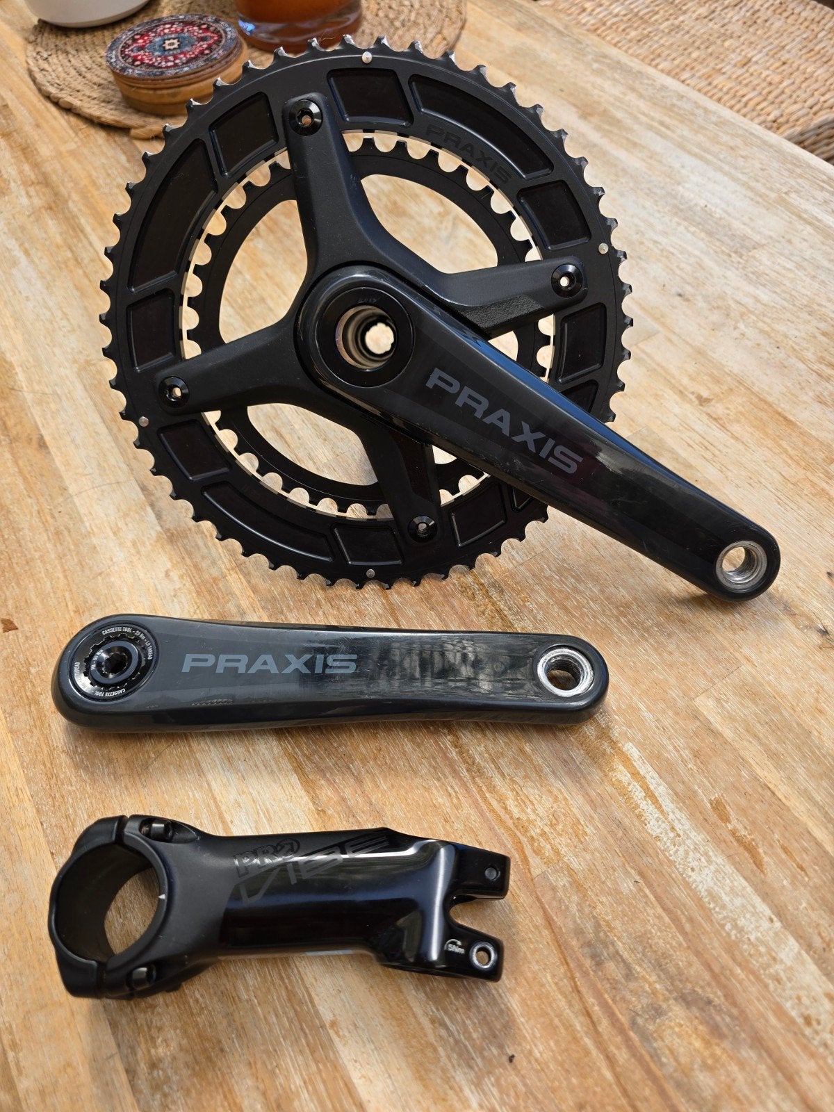 Praxis Zayante Carbon Crankstel met 4iiii Powermeter, Crankstel of Pedalen, Gebruikt, Gravelbike, Ophalen of Verzenden