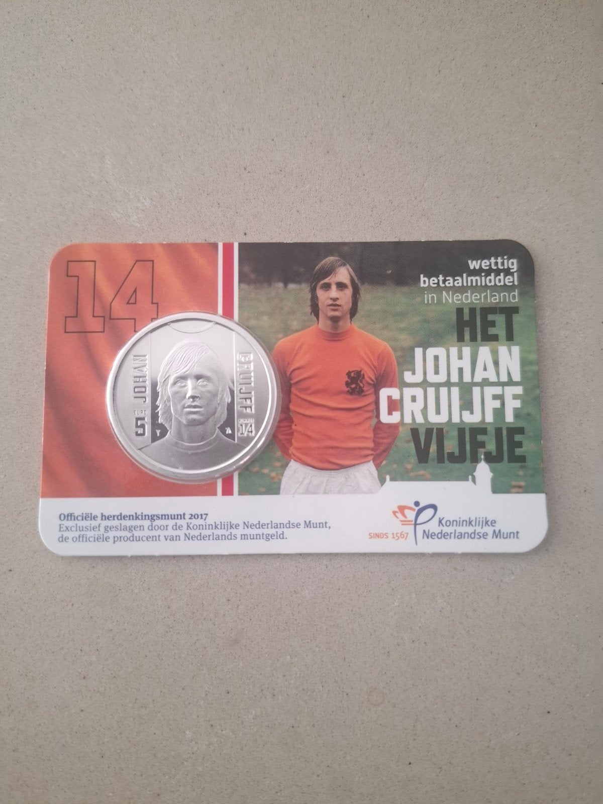 Johan Cruijff coincard, Ophalen, Overige landen, 5 euro