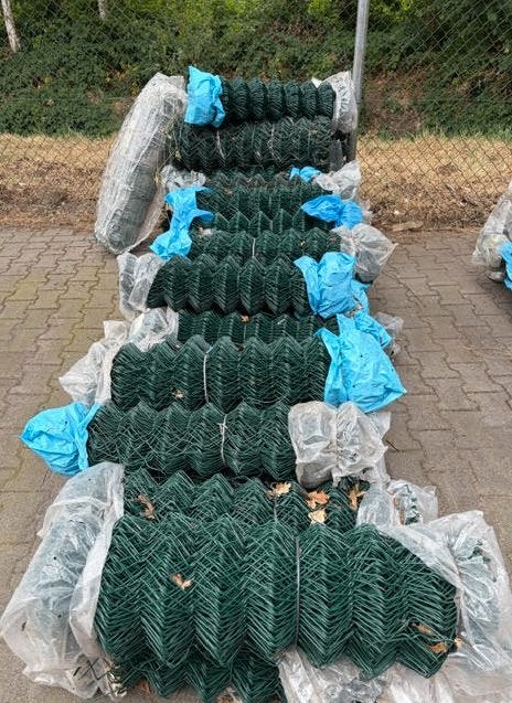 Groen harmonicagaas 80 cm hoog – rollen van 15 of 25 meter, Ophalen, Zo goed als nieuw, 10 tot 20 meter, Gaas