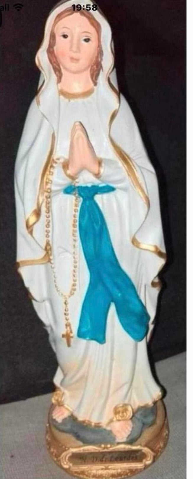 MARIA LOURDES,mooi nieuw beeld,polyresin ,afkomst Italië, Ophalen of Verzenden