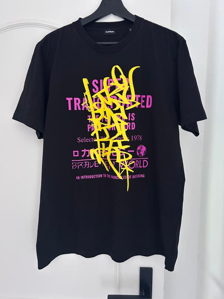 Diesel Super Trance Ported t-shirt, Ophalen of Verzenden, Zo goed als nieuw, Zwart
