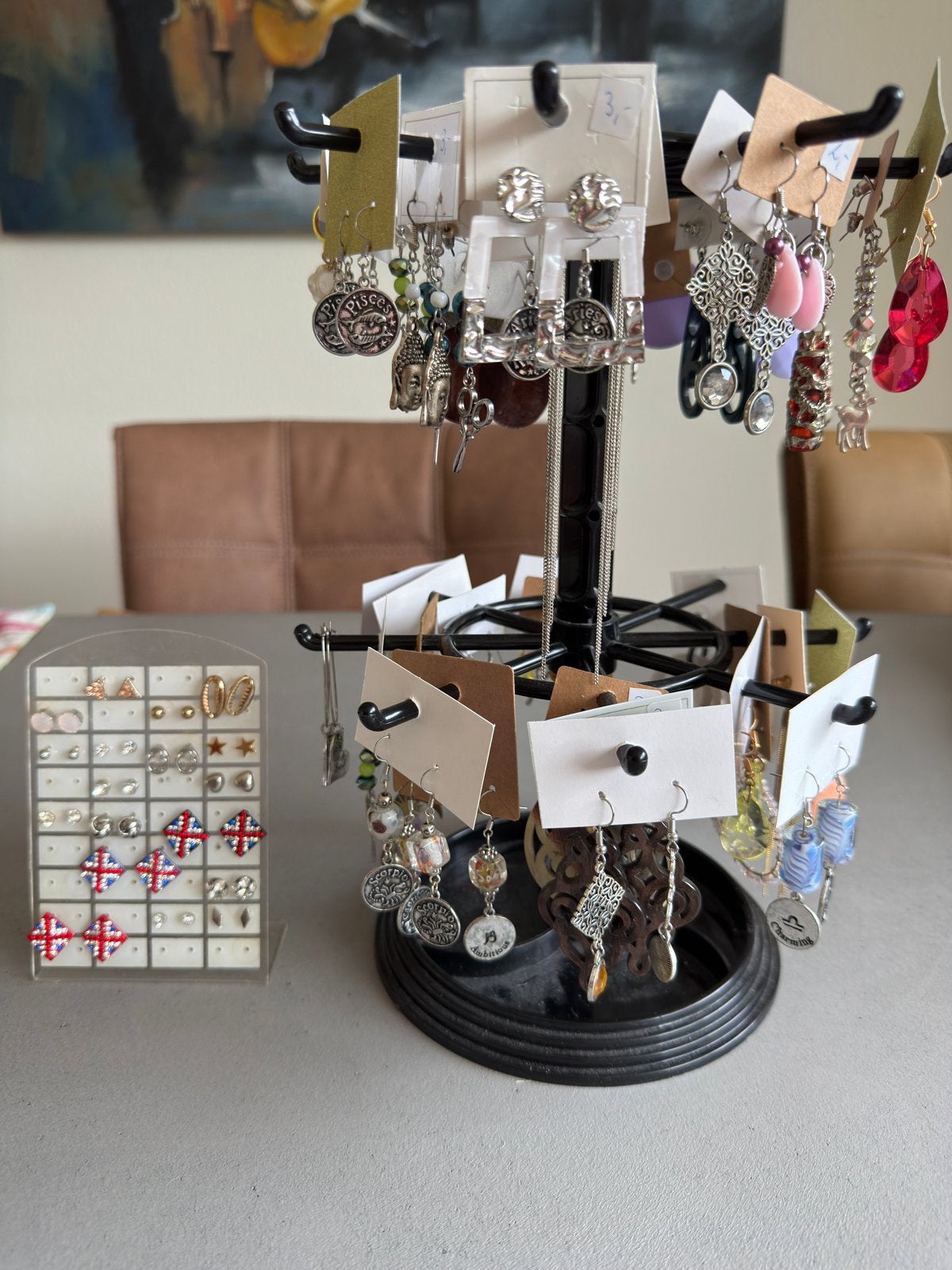 Leuke partij zgan oorbellen voor een zomermarkt, zie foto’s, Ophalen of Verzenden, Zo goed als nieuw, Overige materialen