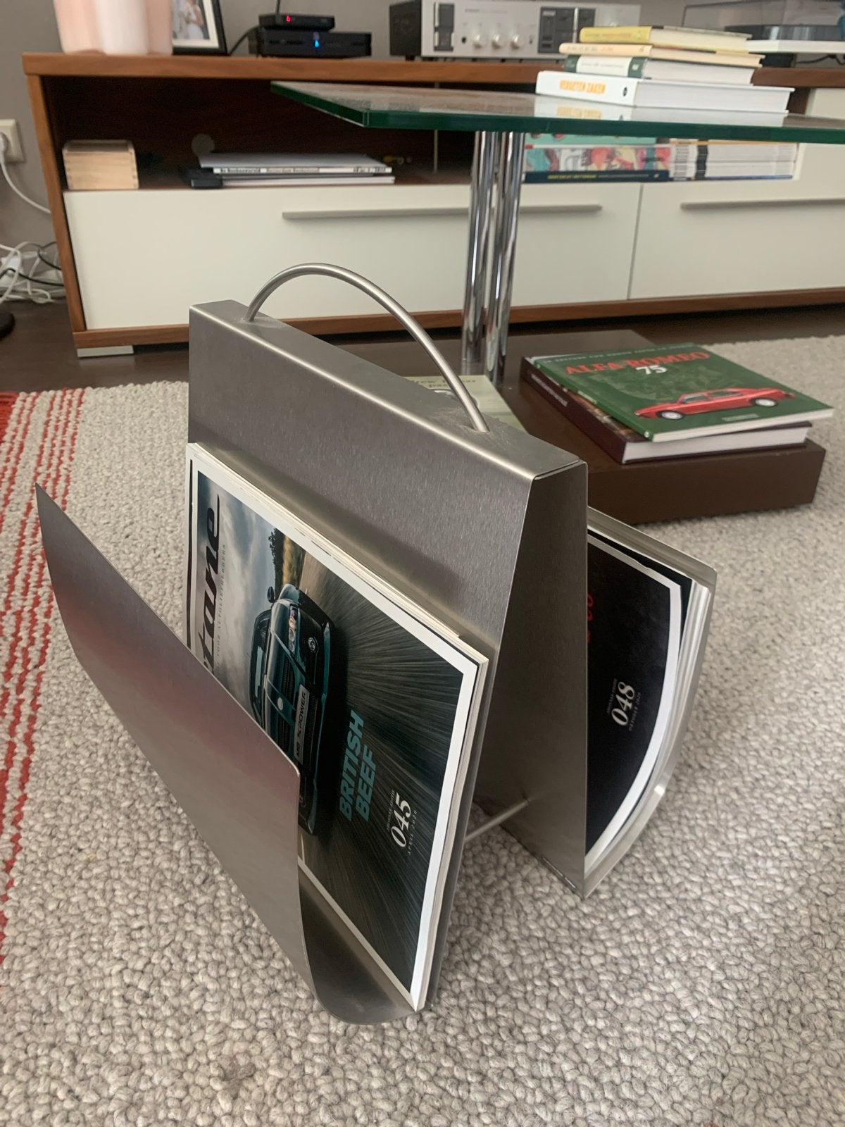 Design Lectuurbak van Studio van Eldik - RVS, Huis en Inrichting, Ophalen, Meerdere vakken, Metaal, Modern