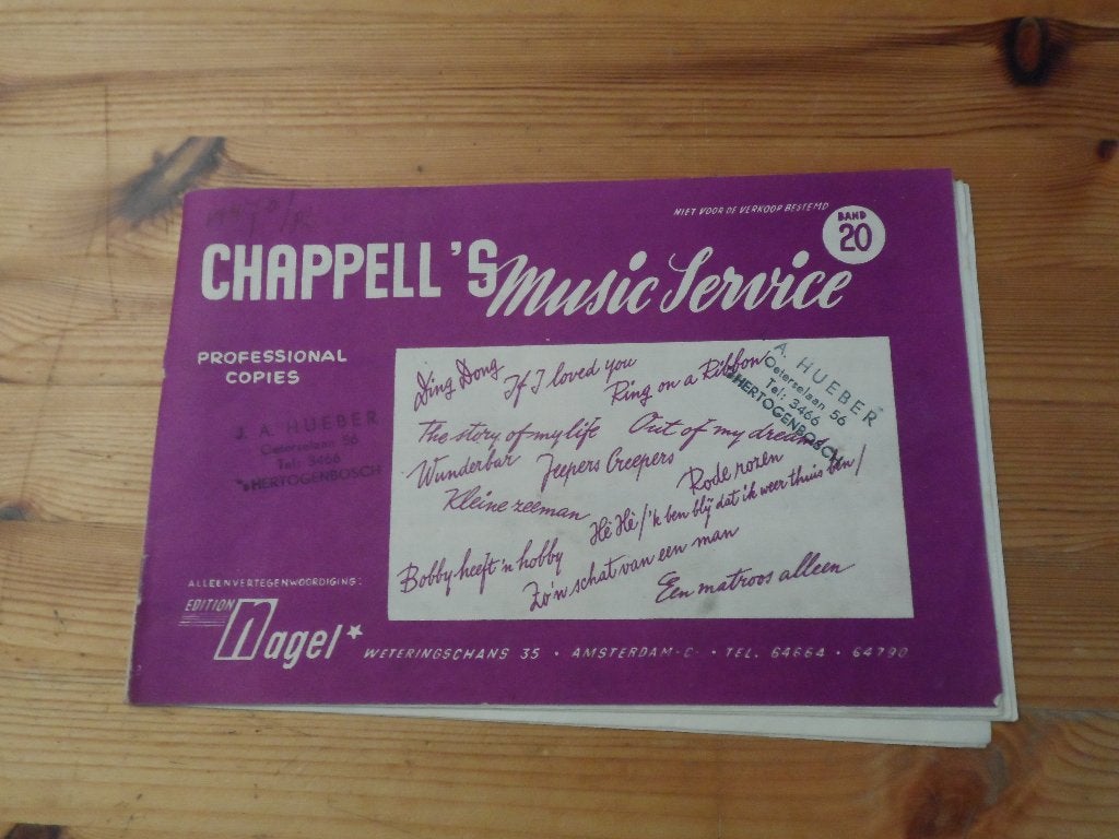 Chappell's music service 2 / 3 / 4 / 5 / 6 / 18 / 19 / 20, Gebruikt, Ophalen of Verzenden, Keyboard, Artiest of Componist