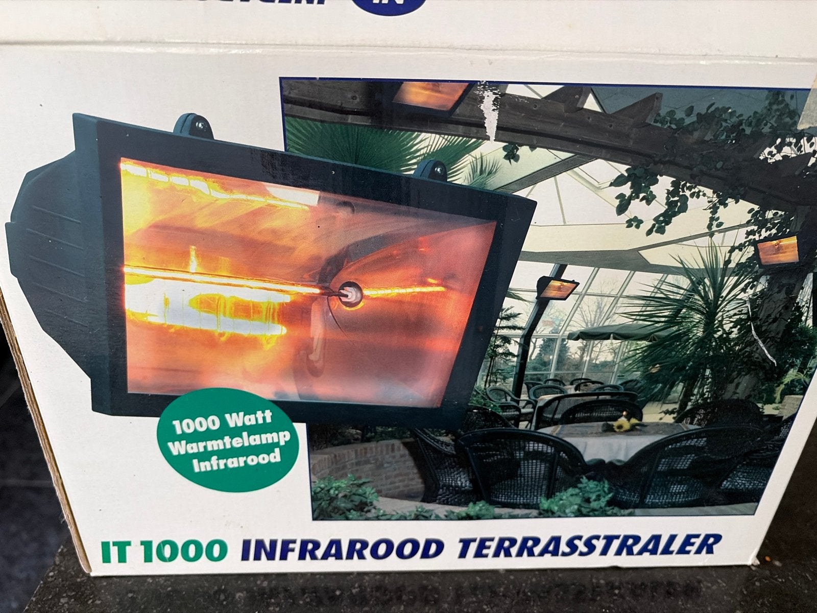 Infrarood Terrasheater 1000W - Heerlijke Warmte Buiten, Tuin en Terras, Ophalen, Zo goed als nieuw, Elektrisch, Wand