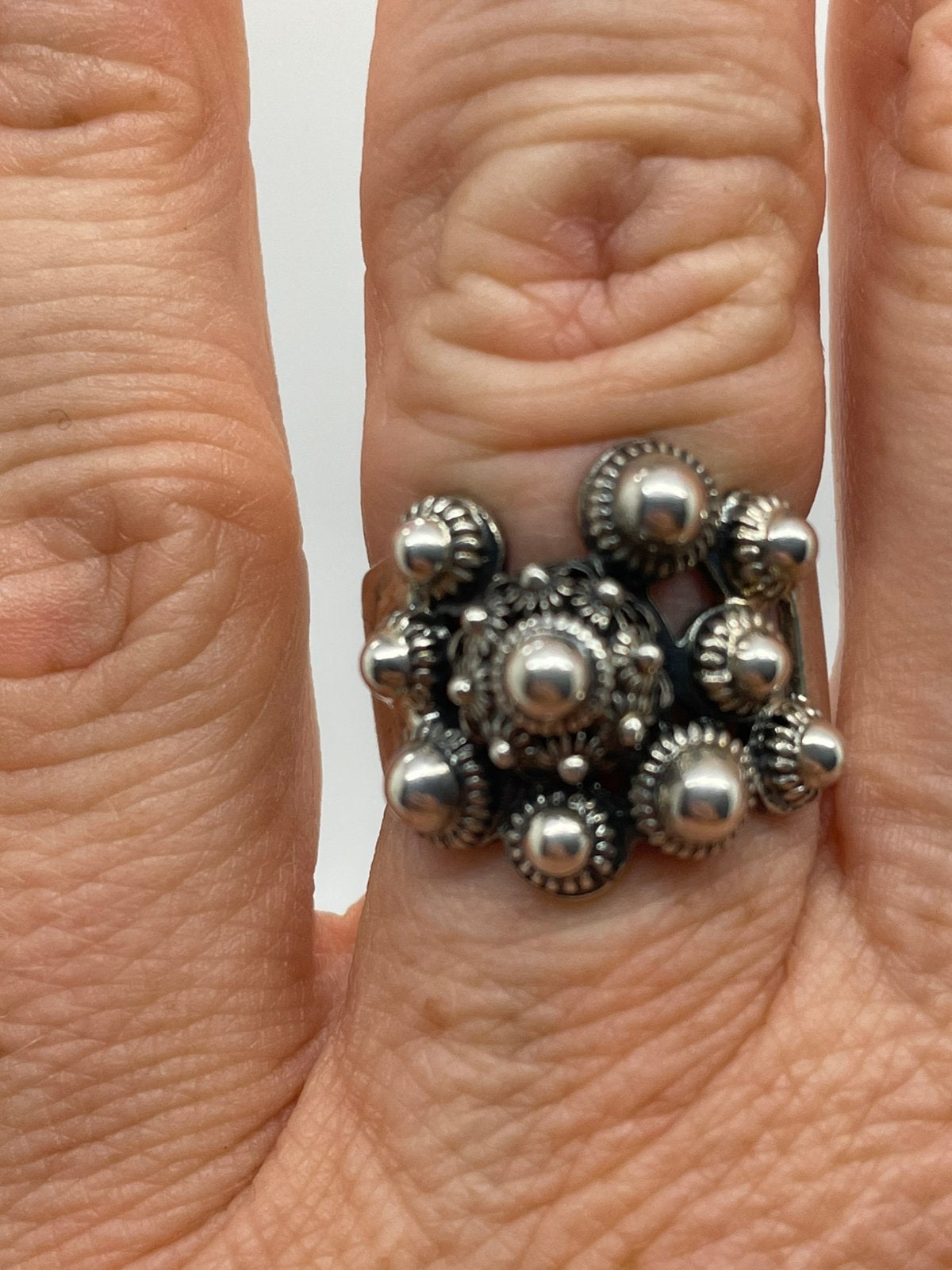 E868 Prachtige zilveren Zeeuwse knoop ring maat 17,5, Sieraden, Tassen en Uiterlijk, Ringen, Ophalen of Verzenden, X, Dame, Zilver