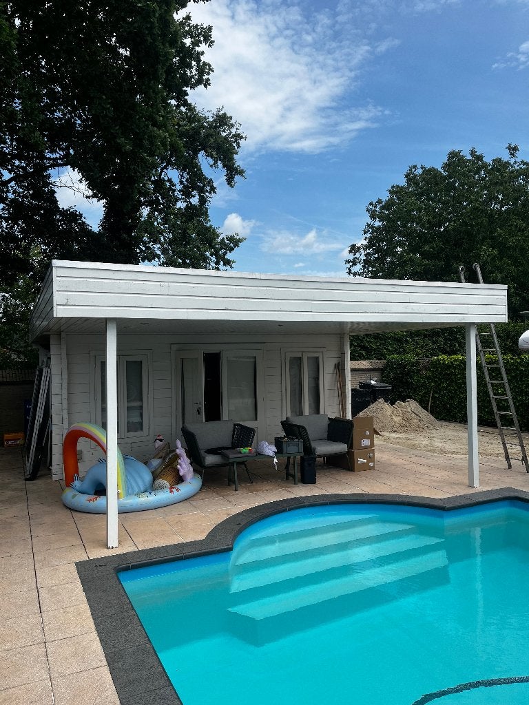 Mooi tuinhuis met afdak, Ophalen, Tuinhuis, 250 tot 500 cm, Zo goed als nieuw