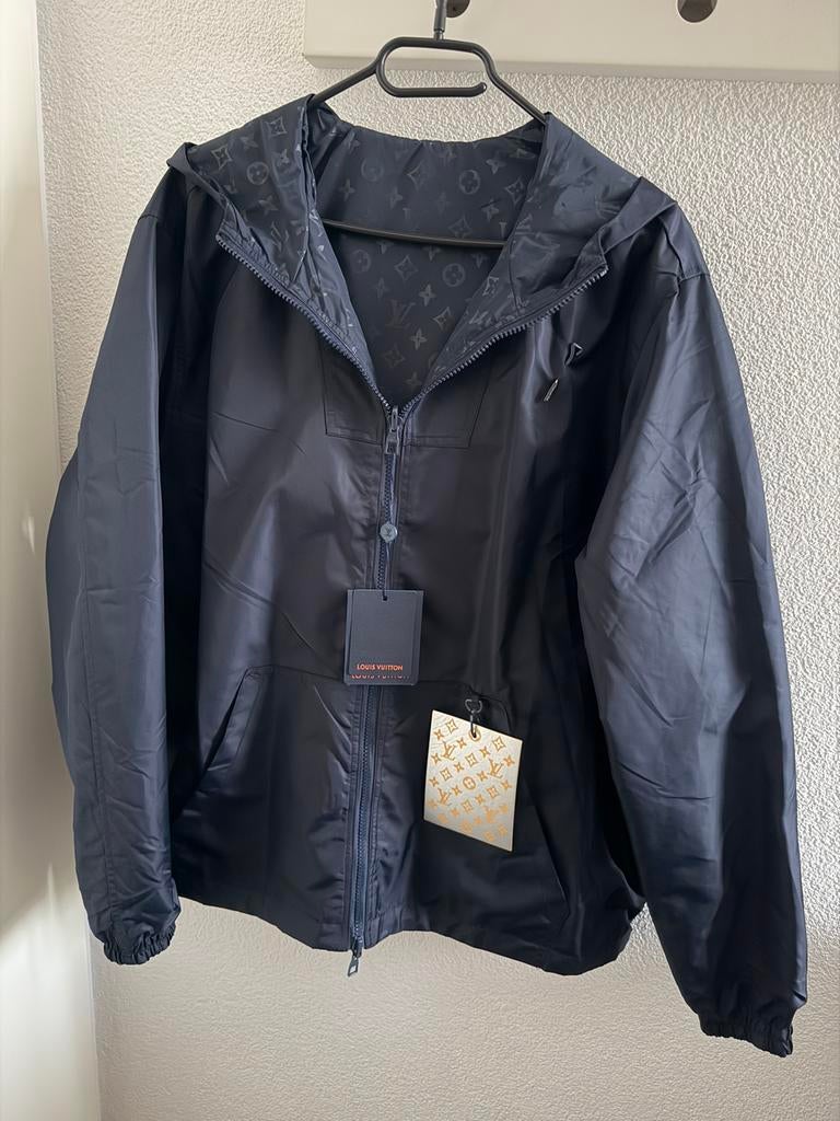 LV monogram dubbelzijdige windbreaker, Kleding | Heren, Jassen | Zomer, Ophalen of Verzenden, Nieuw, Maat 48/50 (M), Blauw