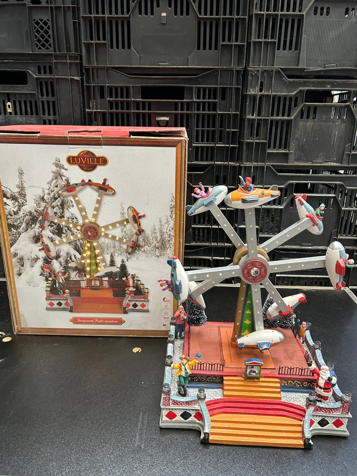 Kerstdorp huisjes LUVILLE, Ophalen, Gebruikt