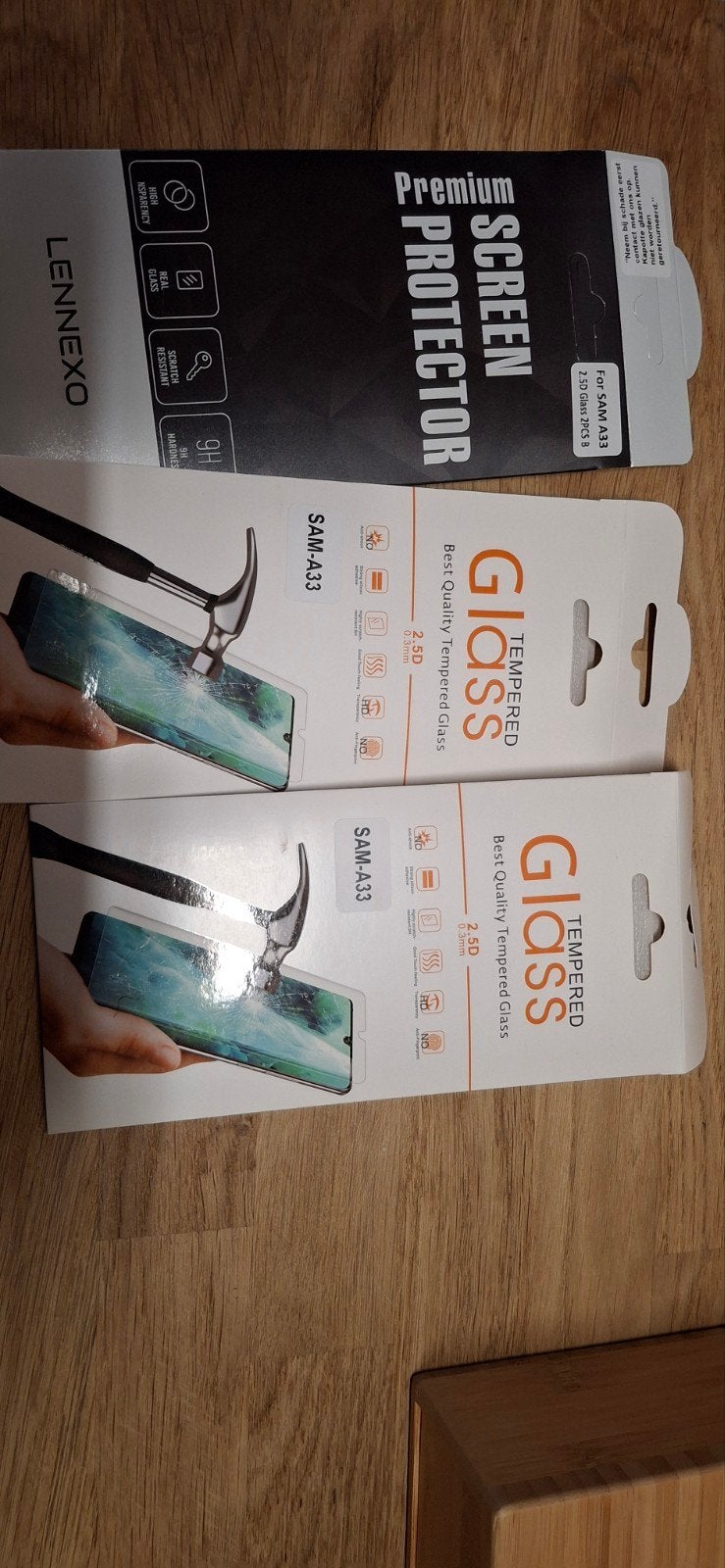 Screenprotector voor Samsung A33 (3 stuks), Ophalen of Verzenden, Nieuw, Screenprotector