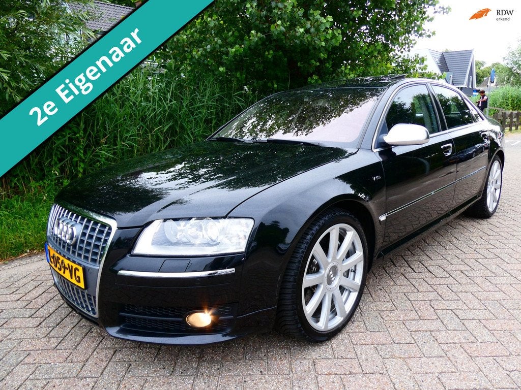 Audi A8 5.2 S8 V10 450pk 4WD 2e eig. Leder Navi Schuifdak Xe, Auto's, Audi, Bedrijf, Te koop, A8, 4x4, ABS, Adaptive Cruise Control