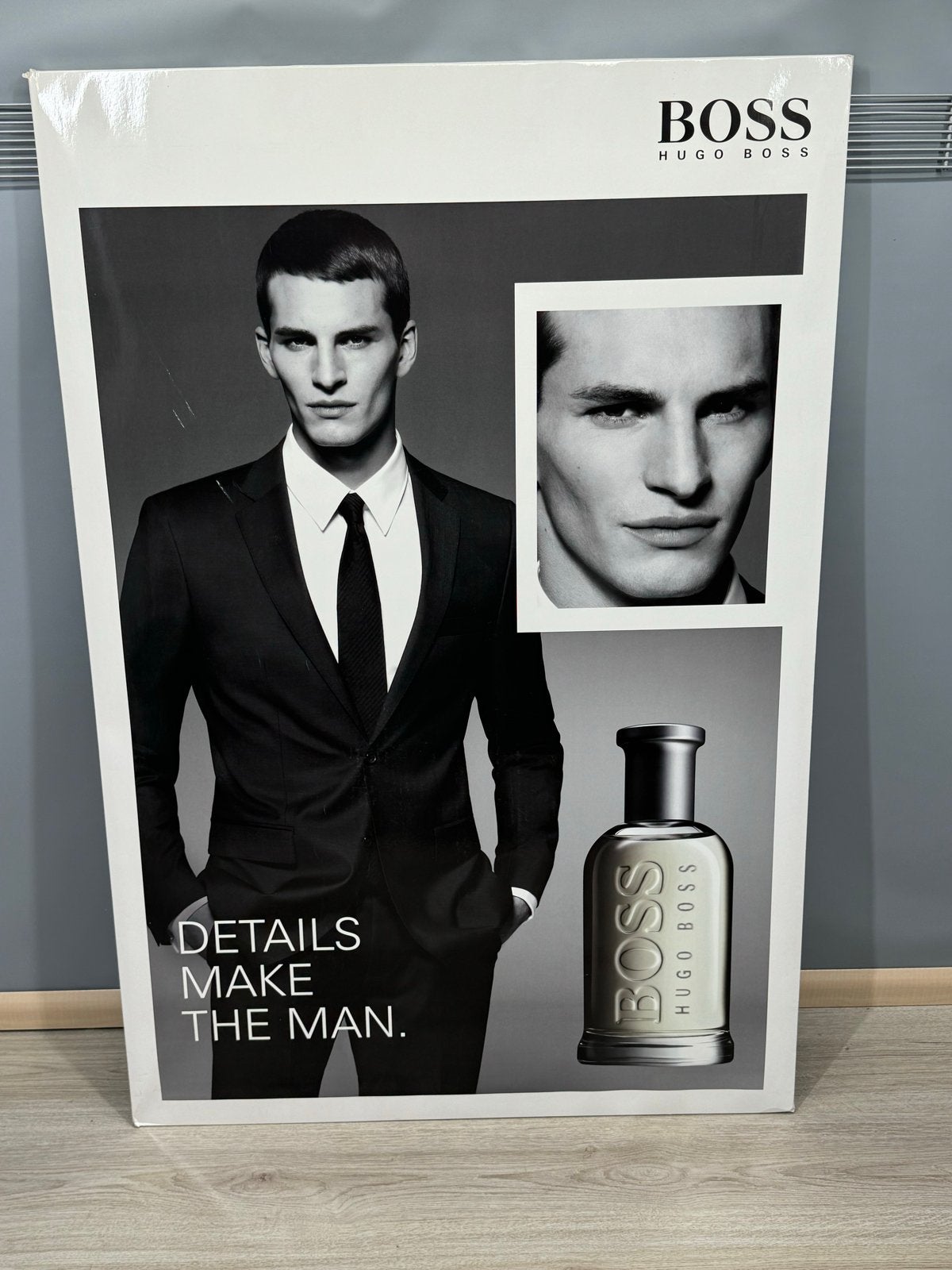 Hugo Boss Reclamebord - Details Make The Man, F, Gebruikt, Ophalen of Verzenden, V