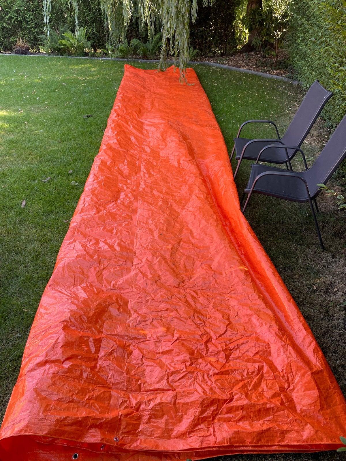 Waterdicht zeil 8x6 meter - Ideaal voor dakafdekking, Doe-het-zelf en Verbouw, Zeil en Folie, Ophalen, Zo goed als nieuw, 15 m² of meer