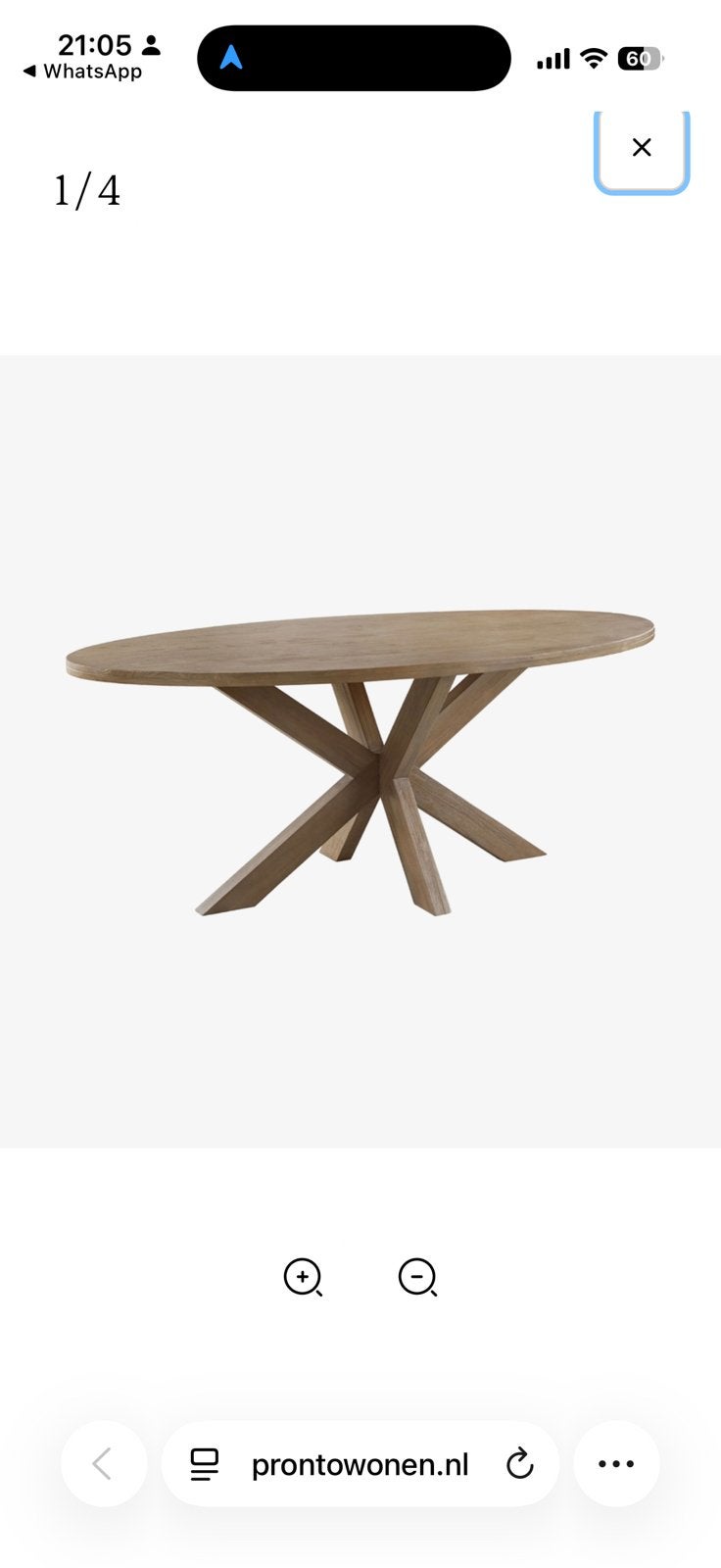 GLOEDNIEUWE tafel. Ovaal 230/110. Past niet in onze woning., Ophalen, 100 tot 150 cm, 200 cm of meer, Zo goed als nieuw