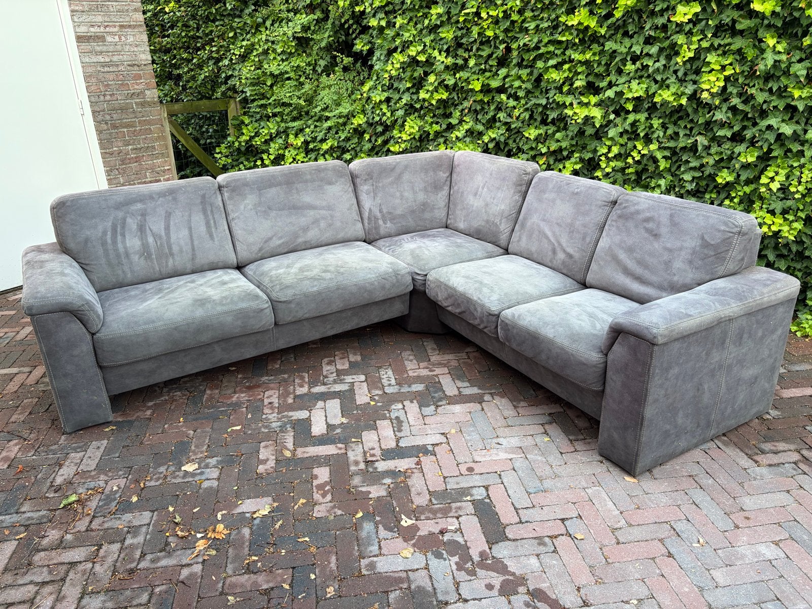 Gratis hoekbank - Maten op laatste foto, Huis en Inrichting, Banken | Bankstellen, Ophalen, 250 tot 300 cm, Gebruikt, Hoekbank