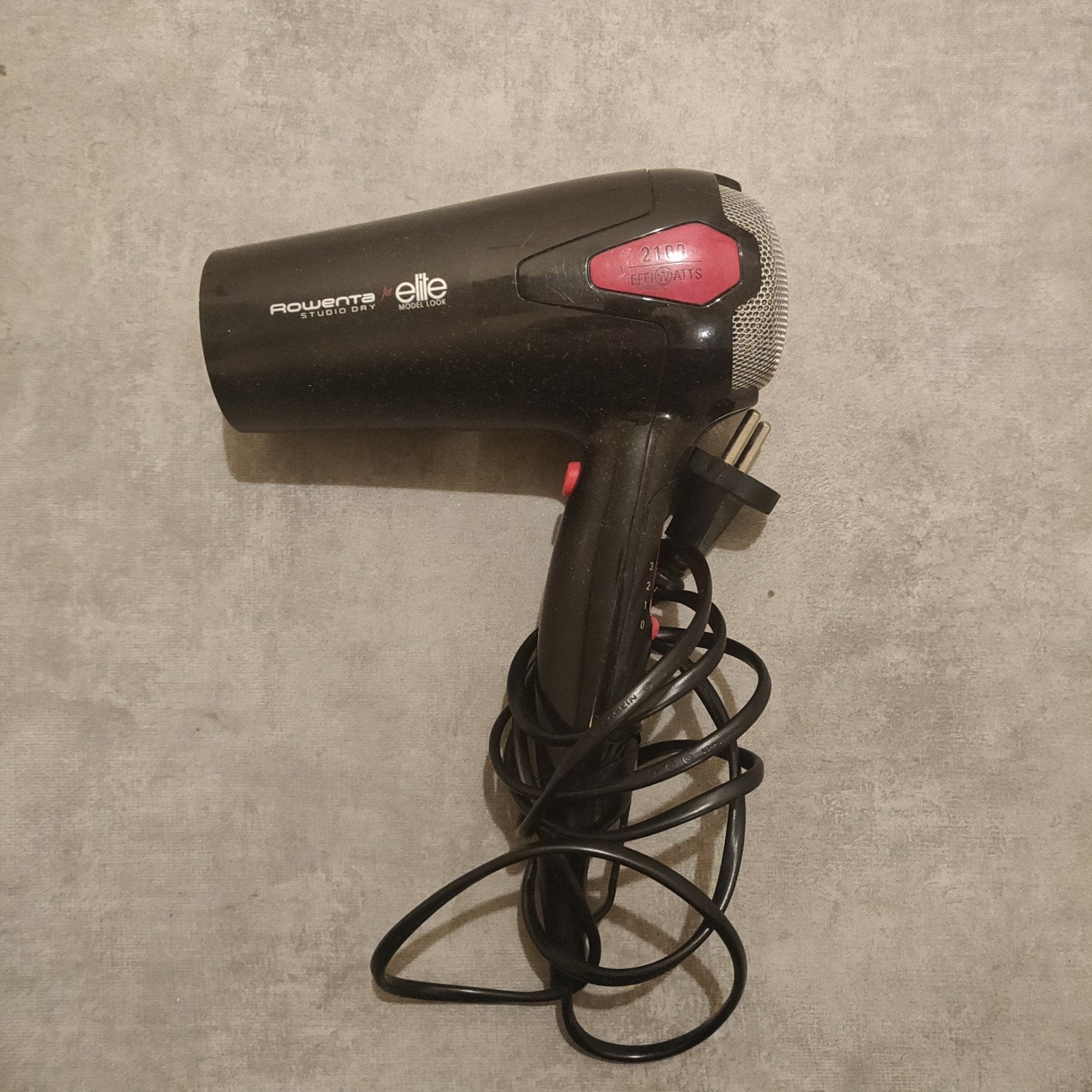 Rowenta Elite Studio Dry Föhn - Zwart, 2100 Watt, Ophalen, Gebruikt, Haarverzorging