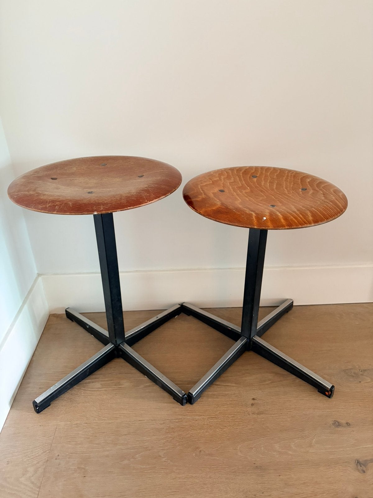 Marko 2 school krukjes hout Retro/Vintage!!!, Ophalen, Gebruikt, Hout
