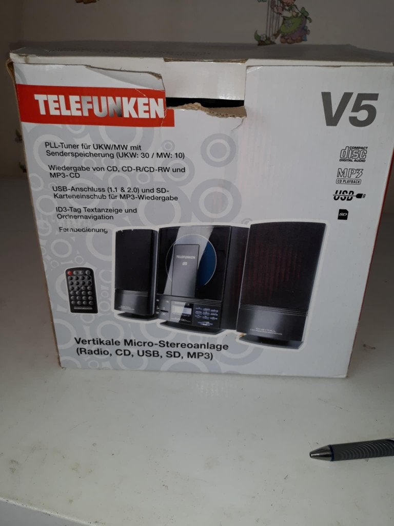 klein stereotje van telefunken v5, Overige merken, Cd-speler, Ophalen of Verzenden, Zo goed als nieuw
