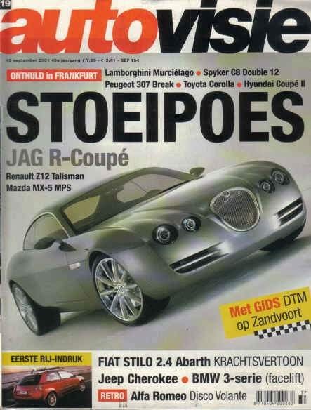 Autovisie 19 2001 : Fiat Stilo 2.4 20V Abarth - Lamborghini, Ophalen of Verzenden, Gelezen, Algemeen