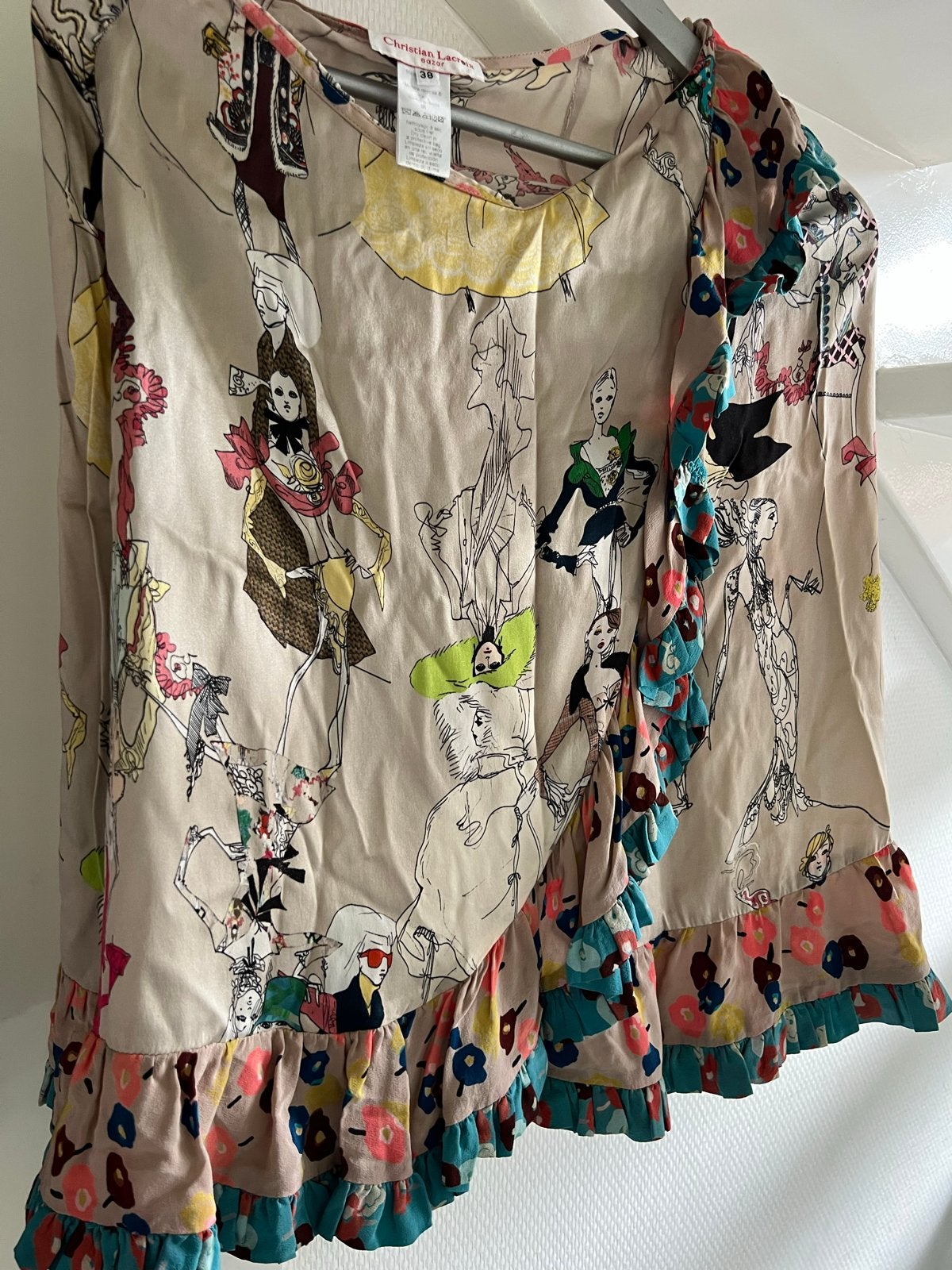 Christian Lacroix Bazar Zijden Rok Maat 38, Maat 38/40 (M), Overige kleuren, Ophalen of Verzenden, Zo goed als nieuw
