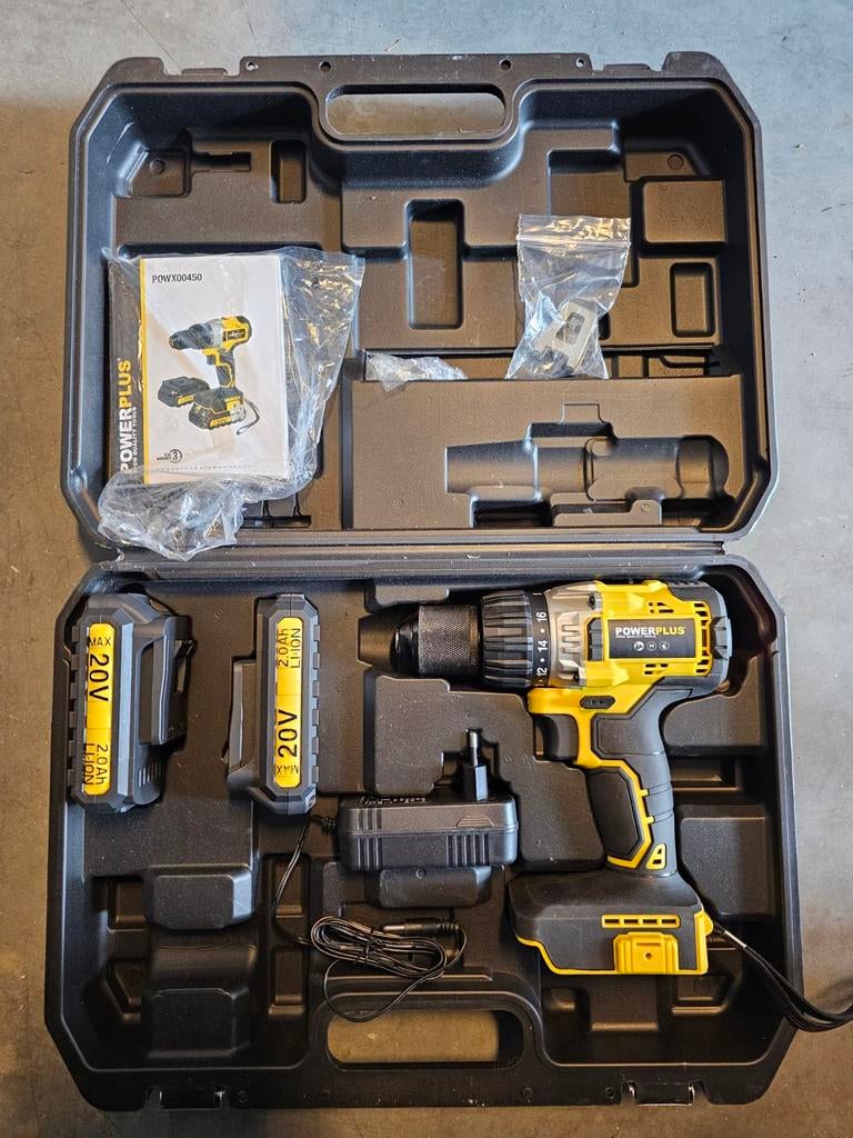 Powerplus accuboor 20V / 2 accu's, ., Nieuw, ., .