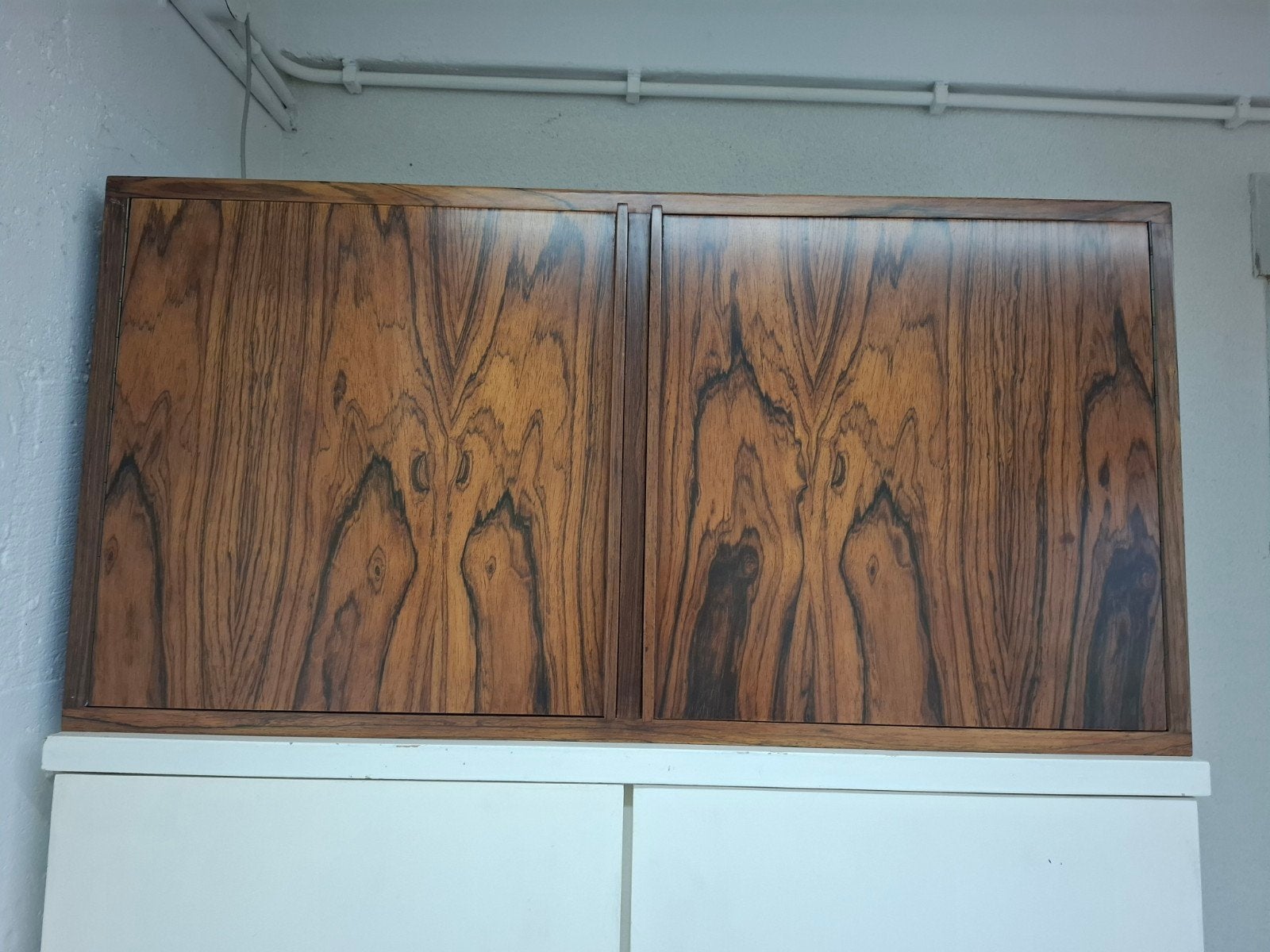 Vintage wandkastje/archiefkastje, palissander fineer, Ophalen