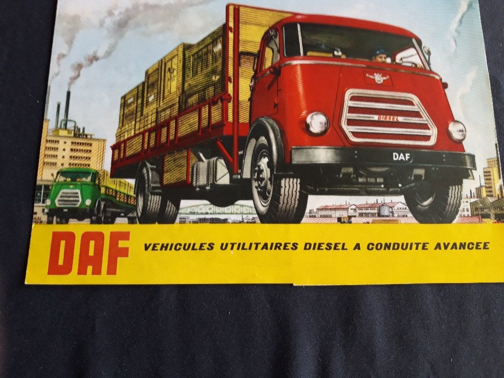 folder DAF vrachtwagens 1961 – Franstalig – Zwitserland, Gelezen, Ophalen of Verzenden, Overige merken, DAF Trucks