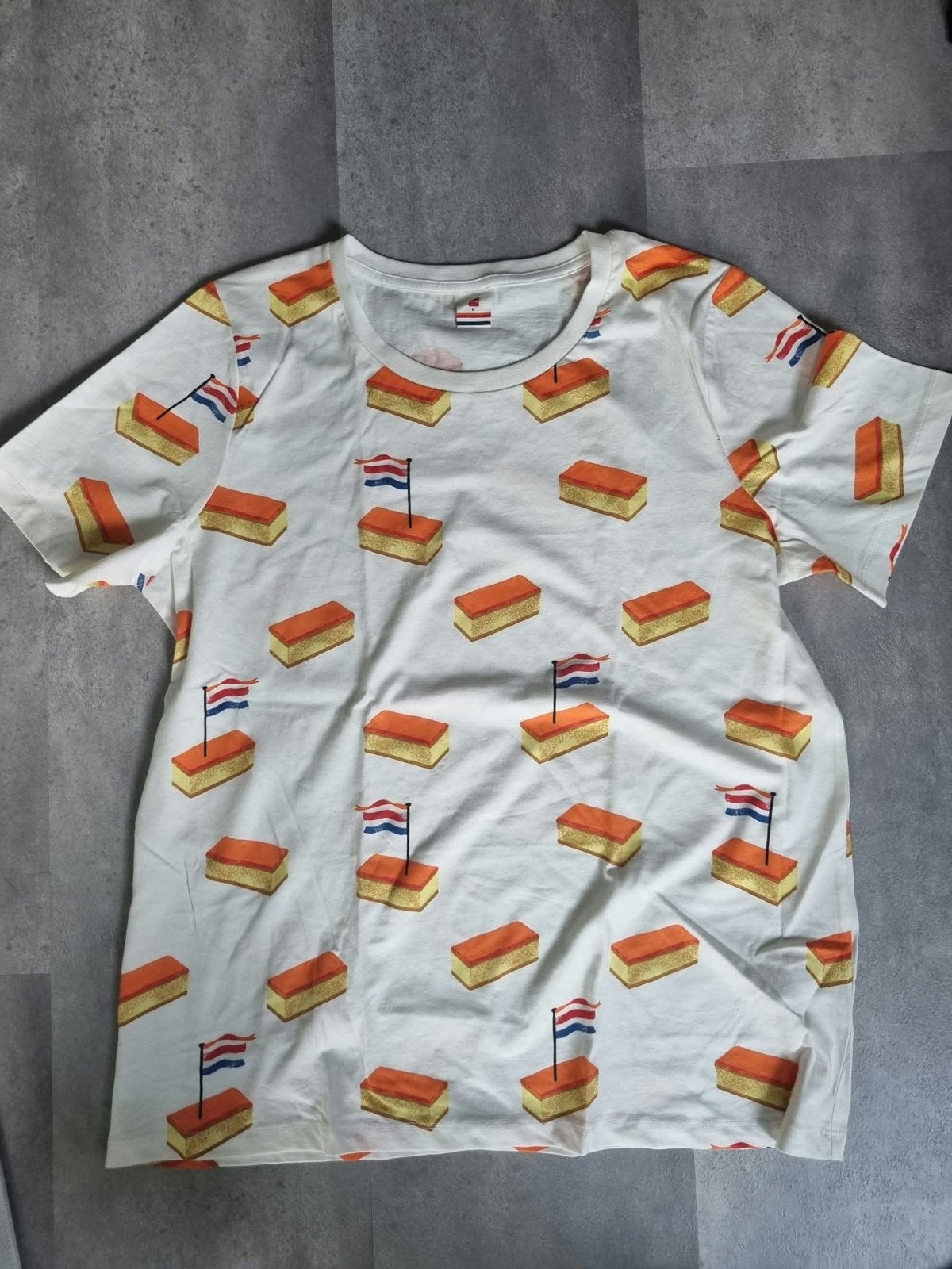 Tompouce T-shirt Maat L, Ophalen of Verzenden, Gedragen, Wit, Korte mouw