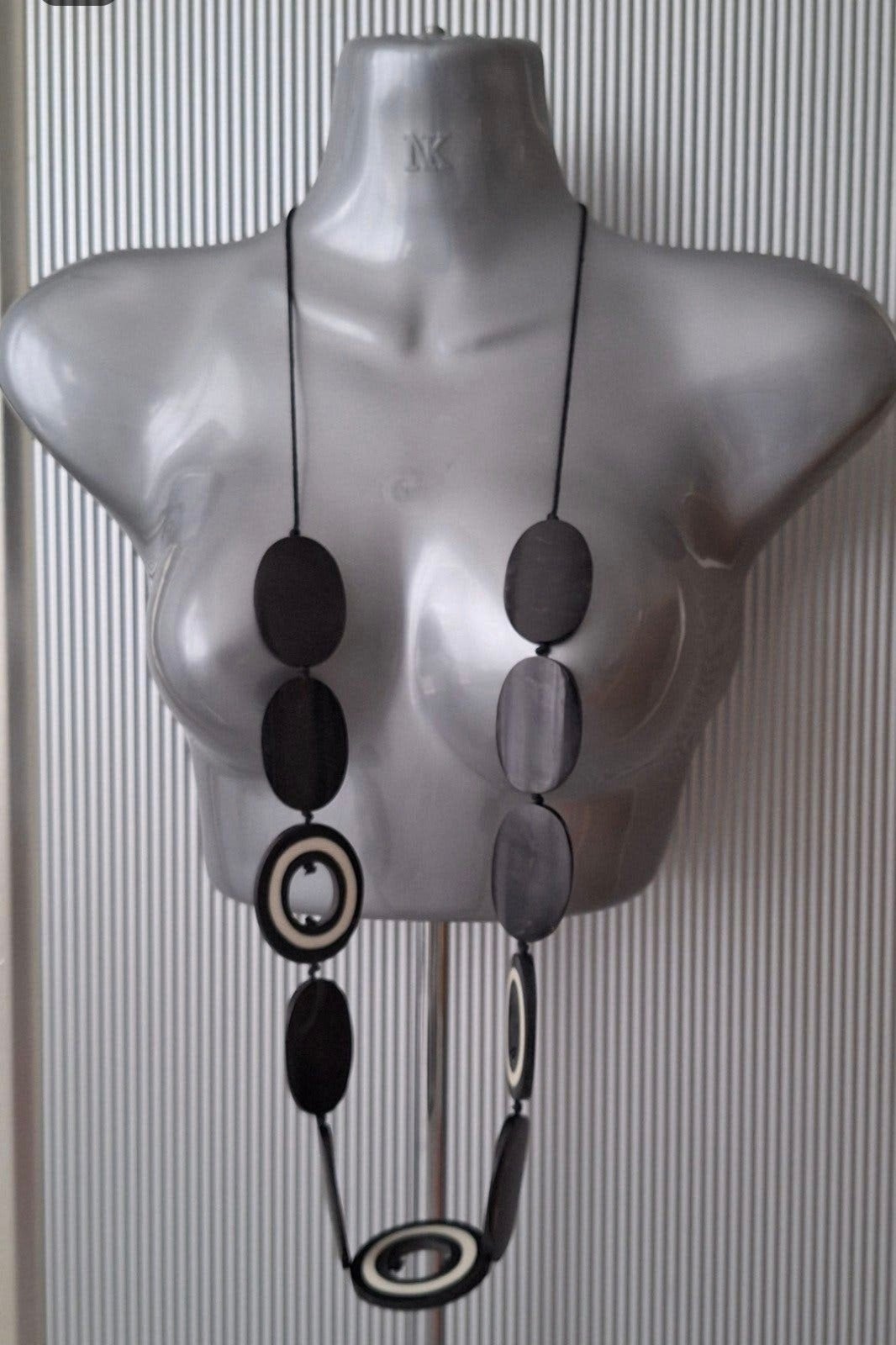 Manouk - koordketting met grote schijven. 3=2 actie, Verzenden, Zwart, Nieuw, Overige materialen