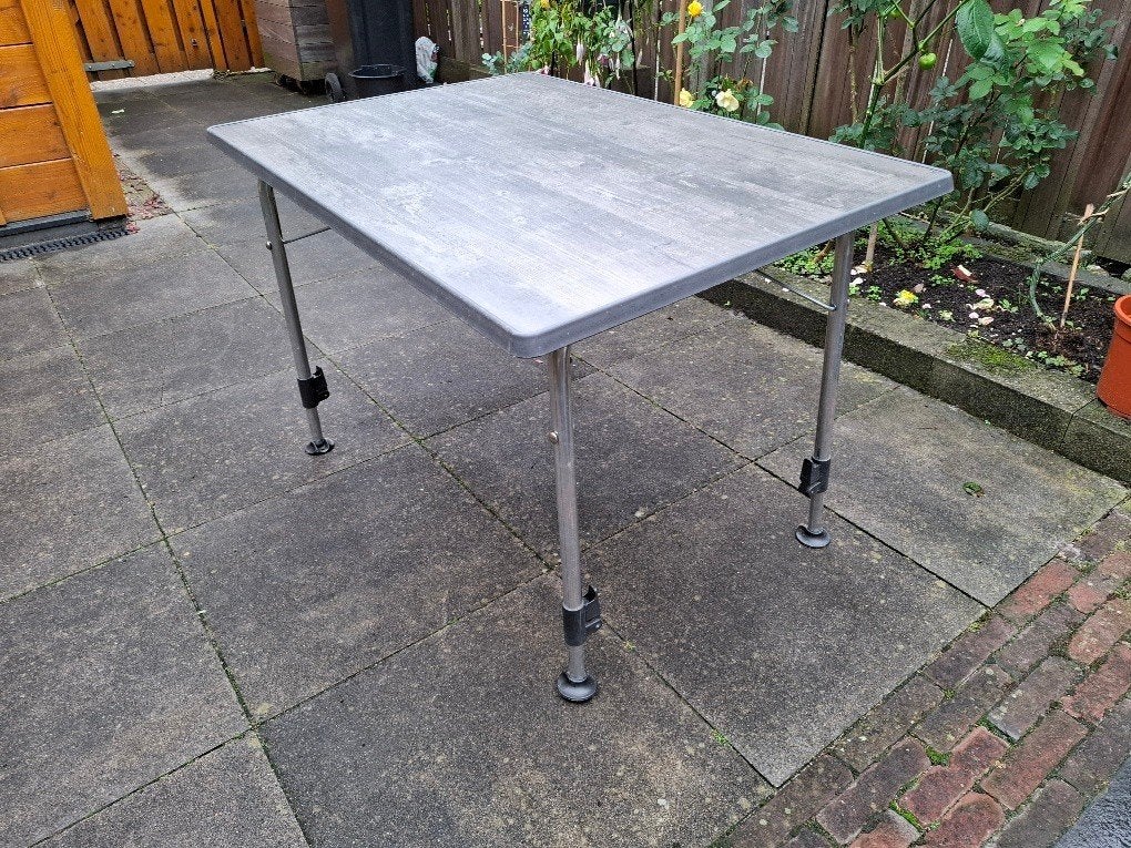 Campingtafel Dukdalf Stabilic 2 Houtlook 100x68cm, Ophalen of Verzenden, Gebruikt, Campingtafel