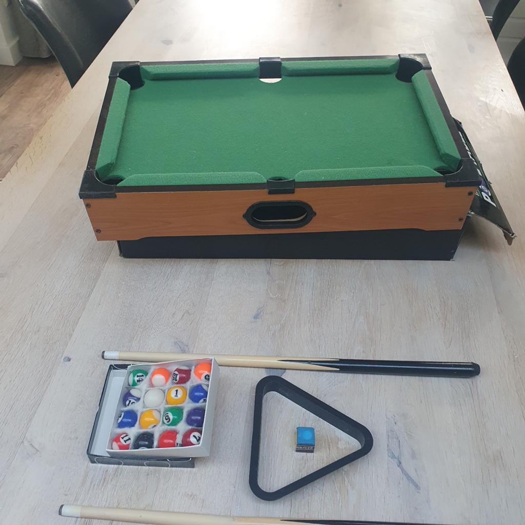 Tafelbiljart compleet, Sport en Fitness, Ophalen, Zo goed als nieuw, Pooltafel