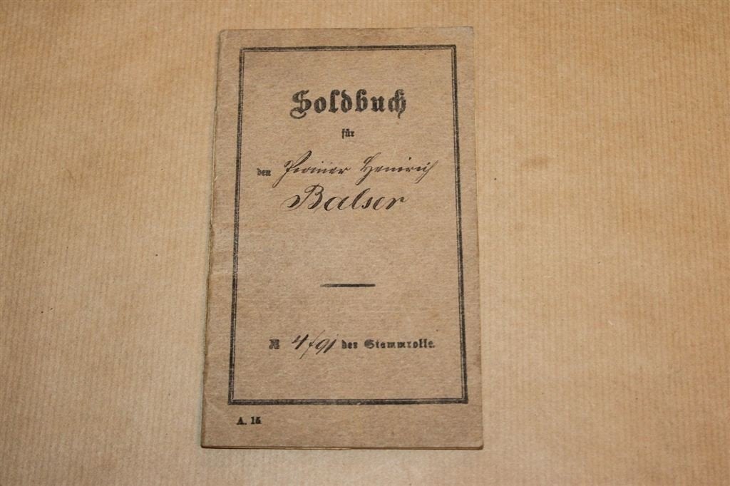 Duits soldijboekje uit 1891 !!, Ophalen of Verzenden, Landmacht, Duitsland