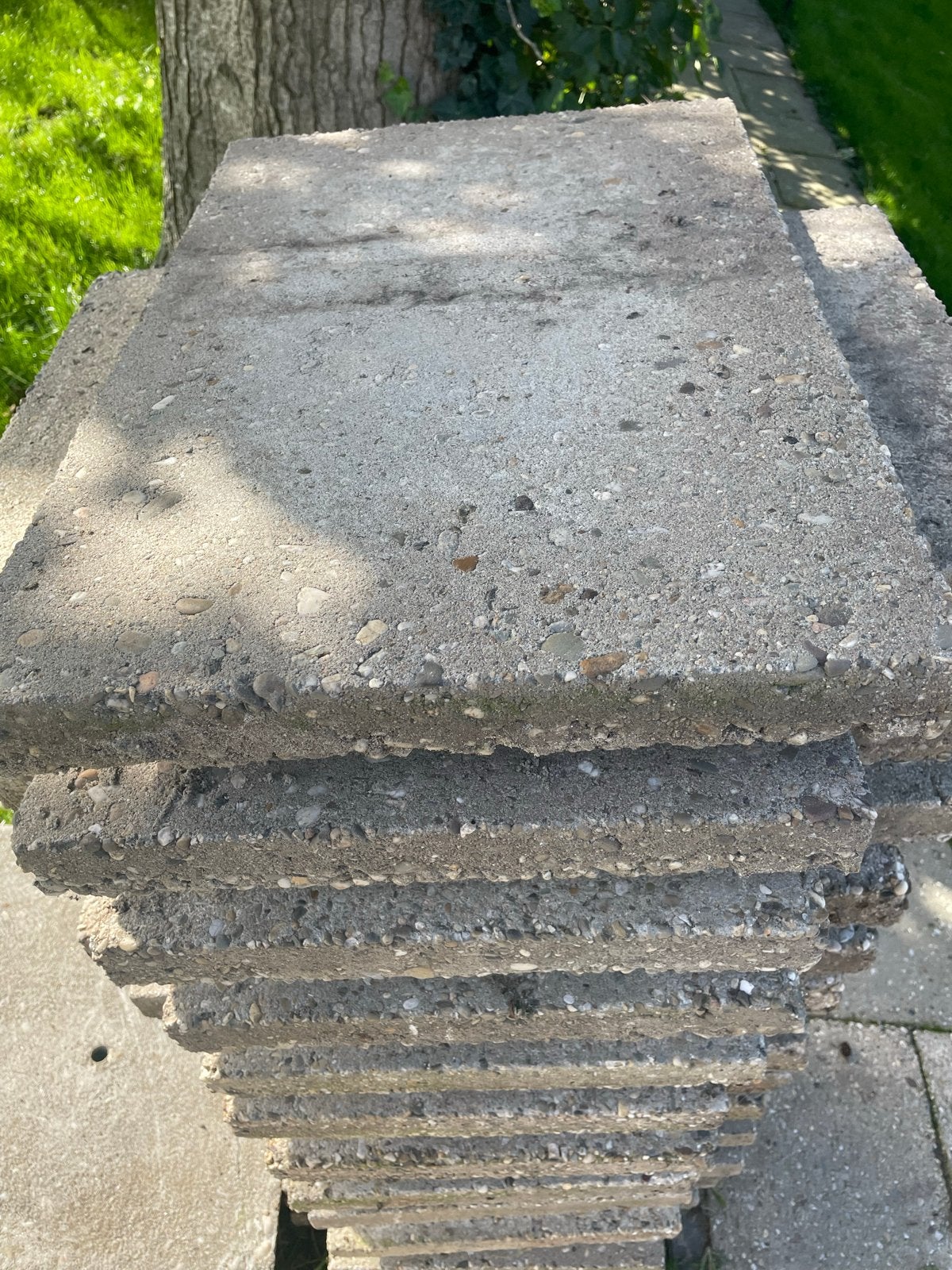 Gebruikte beton/grindtegel 60x40, Tuin en Terras, Ophalen, Gebruikt, 5 tot 10 m², Beton