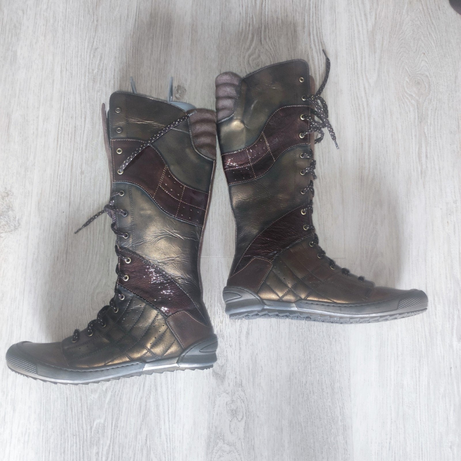 Fly London Nubuck Leren Knielaarzen Dames Maat 40, Kleding | Dames, Hoge laarzen, Bruin, Verzenden, Nieuw