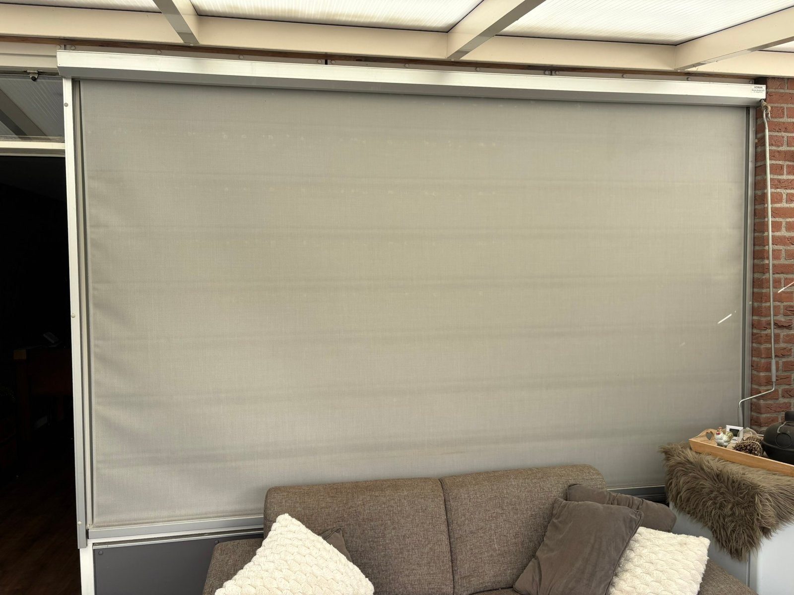 Nette screen/zonnescherm, Ophalen, Gebruikt, 250 cm tot 450 cm, Screen
