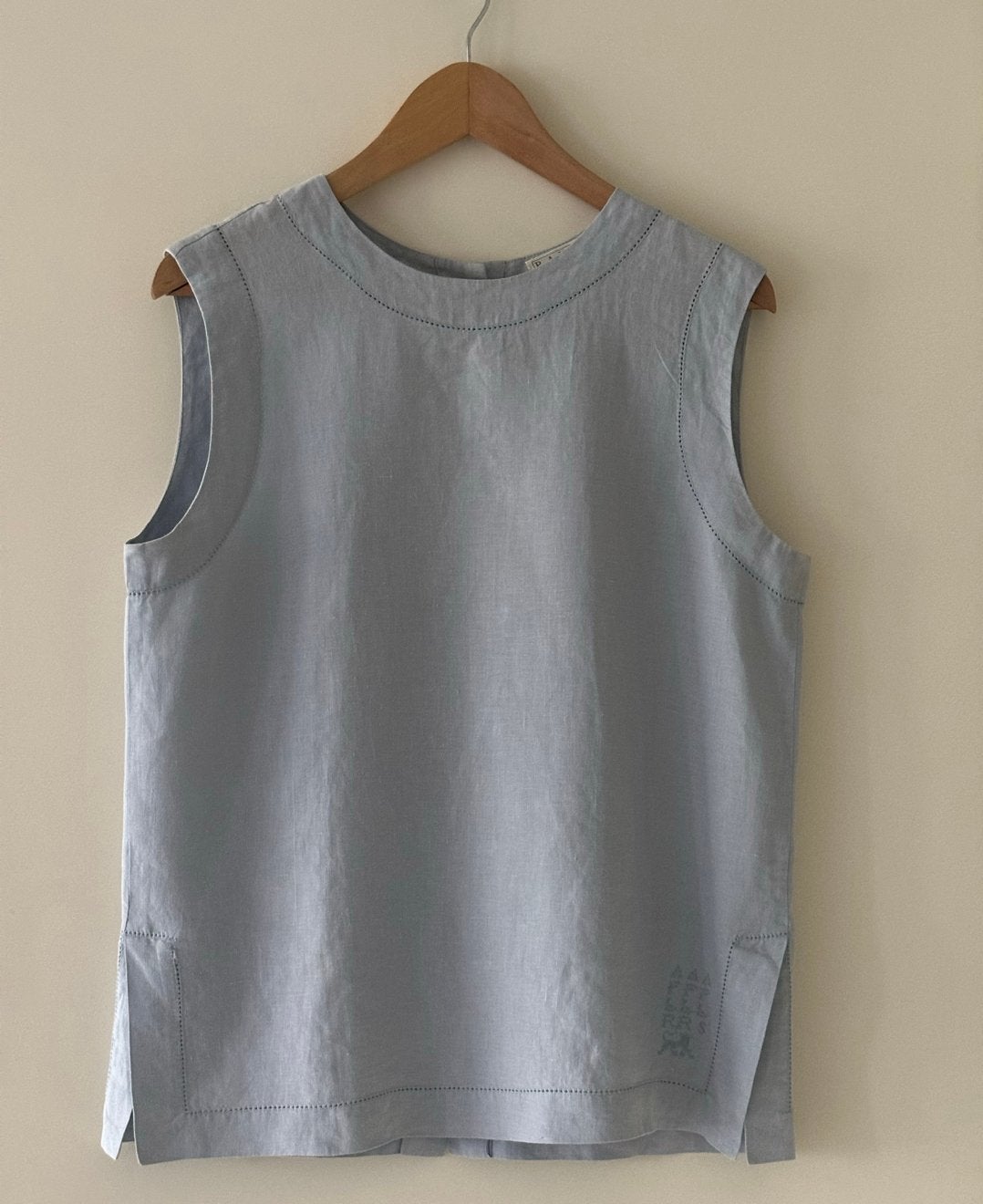 Pauw Amsterdam mouwloze linnen top, maat 3, Kleding | Dames, Maat 38/40 (M), Blauw, Ophalen of Verzenden, Zo goed als nieuw