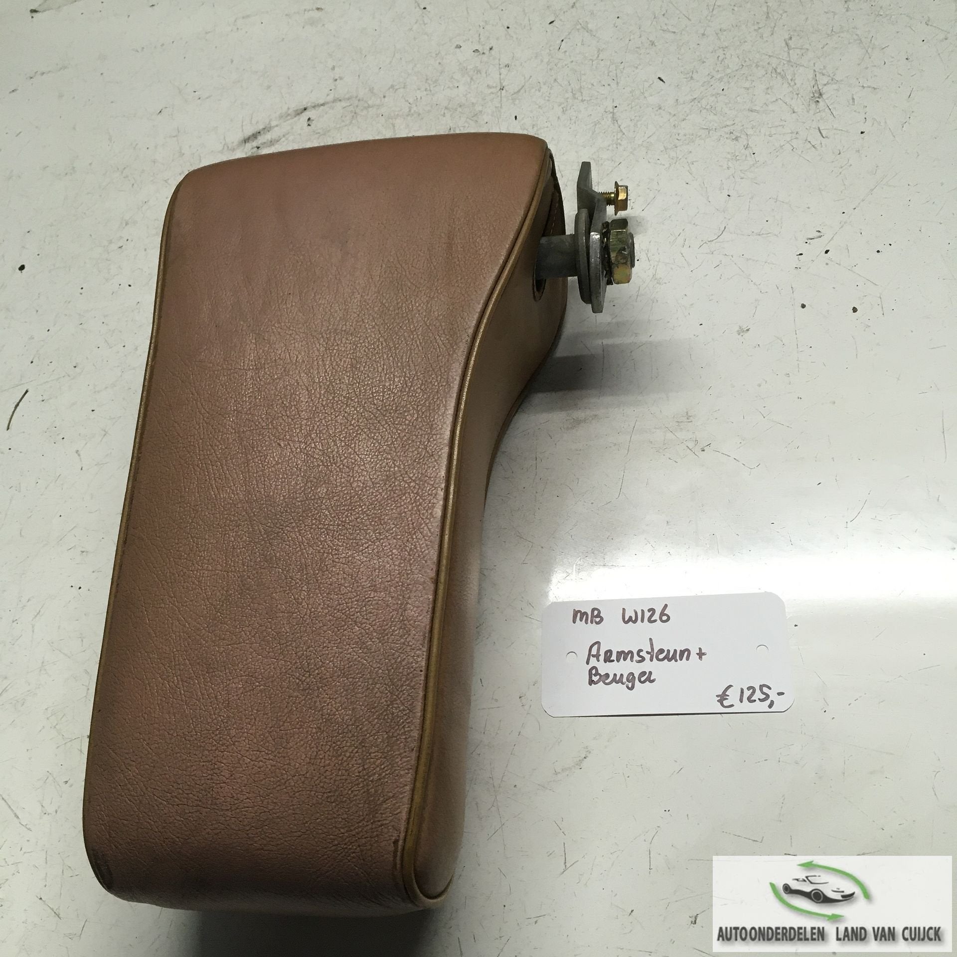 Mercedes W126 Armsteun met beugel Skai  Bruin, Auto-onderdelen, Gebruikt, -, -, Ophalen of Verzenden