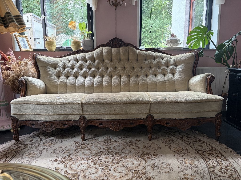 Antieke 3-zitsbank Louis XV-stijl, Antiek en Kunst, Antiek | Meubels | Stoelen en Banken, Ophalen