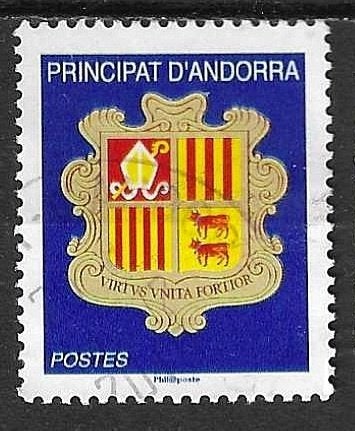 ANDORRA, Ophalen of Verzenden, Overige landen, Gestempeld