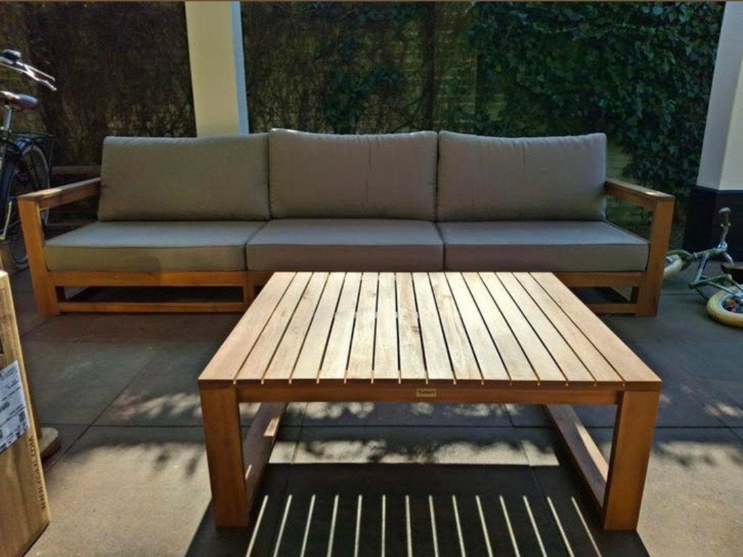 Loungeset met salontafel NIEUW, Ophalen, Overige materialen, 3 zitplaatsen, Bank