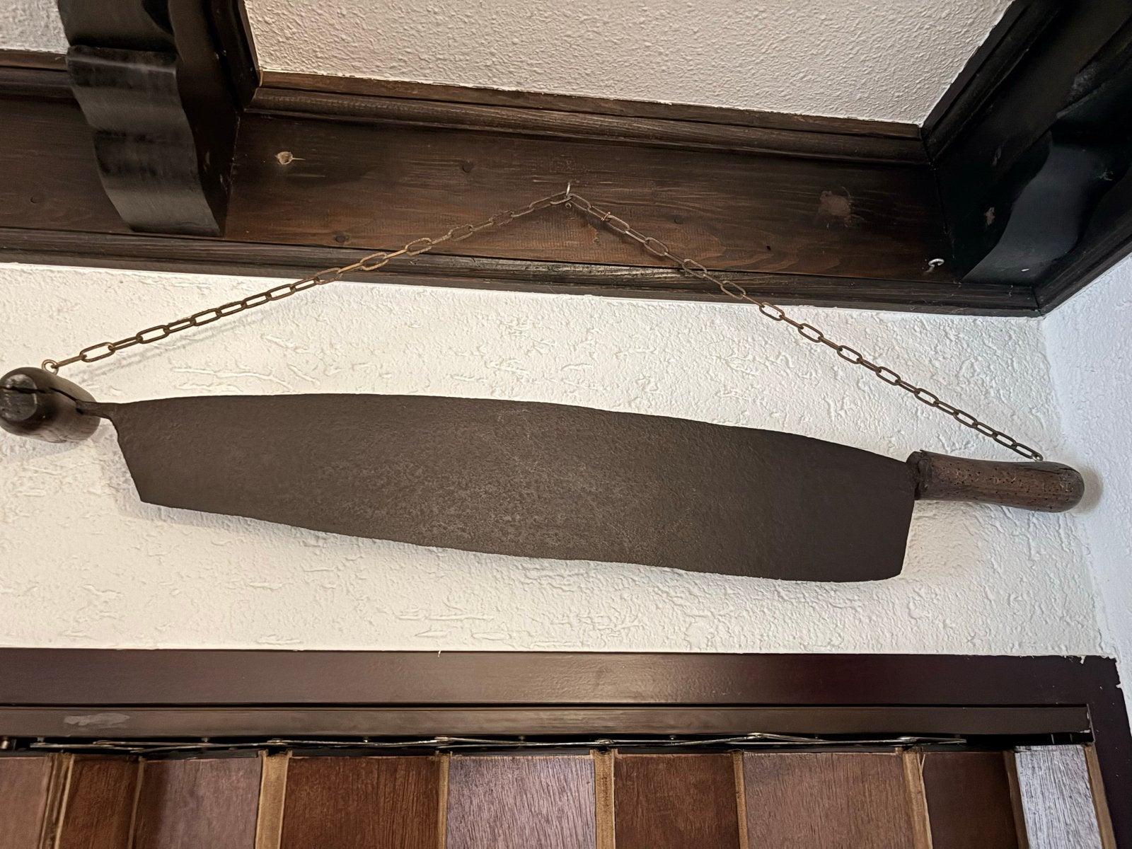 Antieke hakselmes / - Decoratief, Antiek en Kunst, Ophalen of Verzenden