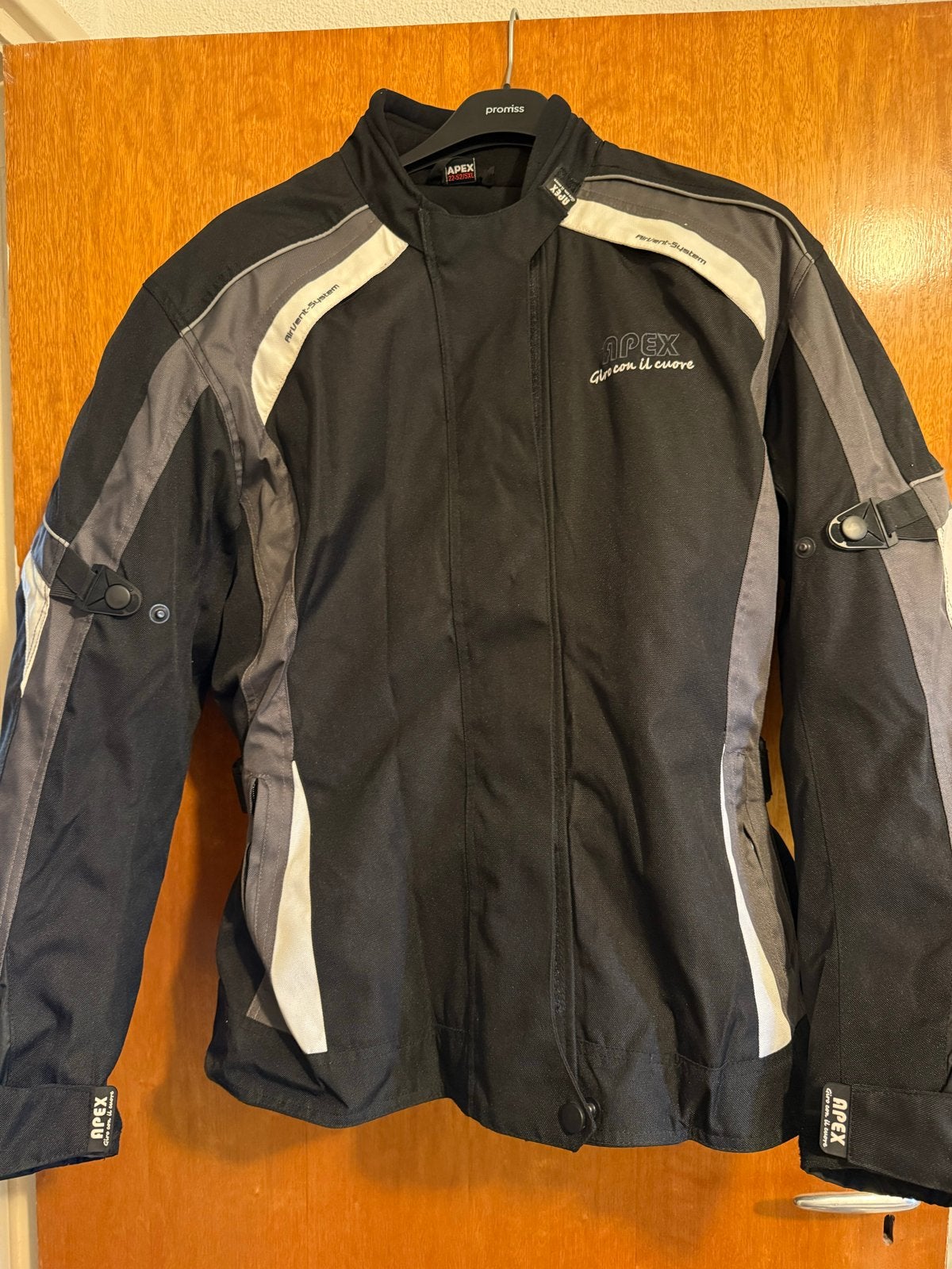 APEX Motorjas Dames Textiel Zwart/Grijs, Motoren, Ophalen of Verzenden, Tweedehands, Dames, Jas | textiel