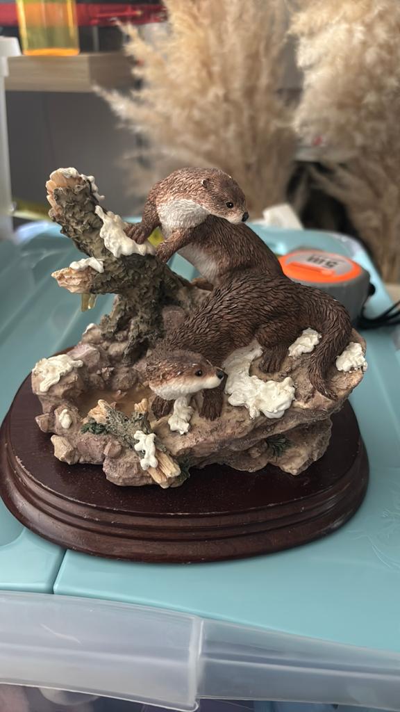 Leonardo Collectie Beeldje Otters 15 cm, Ophalen of Verzenden, Zo goed als nieuw, Dier