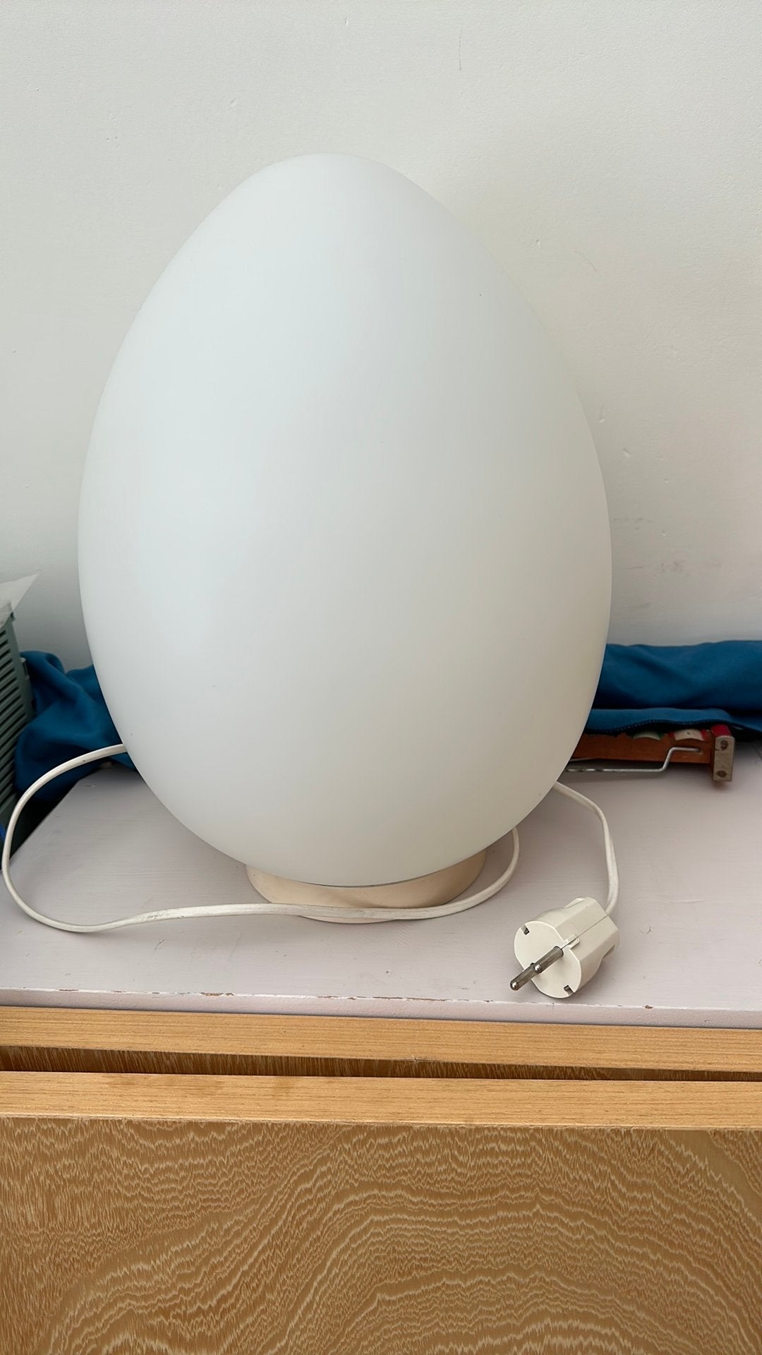 Ei-lamp Vintage, Huis en Inrichting, Lampen | Tafellampen, Ophalen of Verzenden, Zo goed als nieuw, Vintage