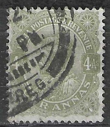 Brits-India 1914/1926 - Yvert 87 - Koning Edward VII (ST), Verzenden, Gestempeld, Zuid-Azië