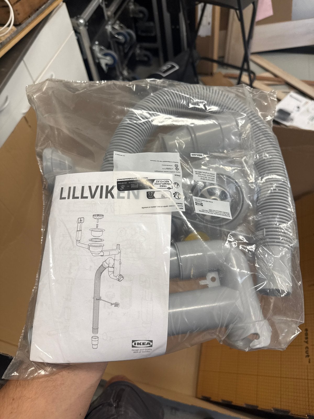 IKEA LILLVIKEN Sifon/waterslot voor enkele spoelbak, Ophalen, Nieuw, Overige typen