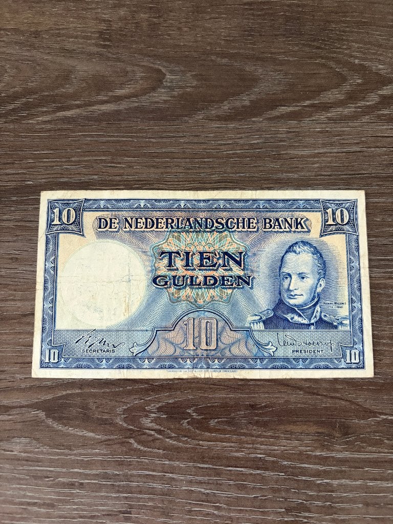 Biljet 10 gulden Willem I / Molen, 1949, Postzegels en Munten, Bankbiljetten | Nederland, Ophalen of Verzenden, 10 gulden